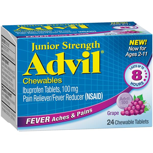 Advil Junior Strength Fever Reducer/Pain Reliever Ibuprofen Chewables