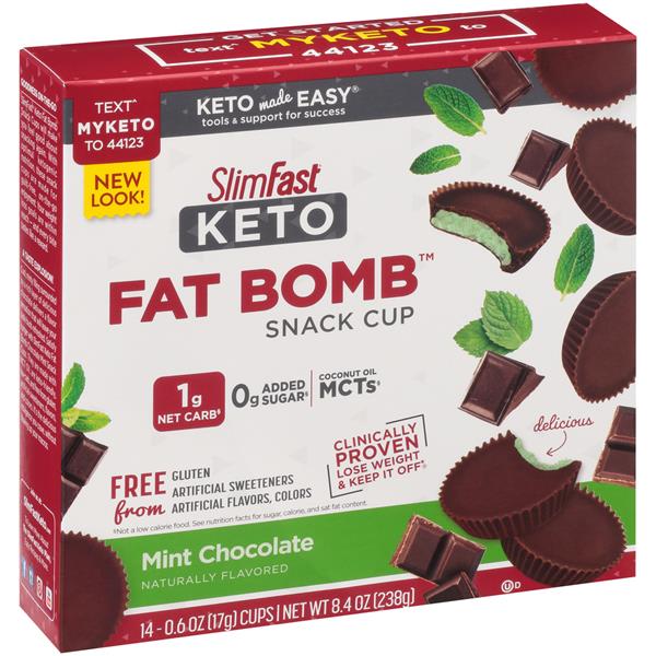 Slimfast Keto Fat Bomb Chocolate Mint Cup 140.6 oz Cups HyVee