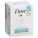 Dove Sensitive Skin Unscented Bath Bars 2-3.75 Oz Bars