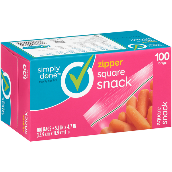 Simply Done Zipper Square Snack Bags HyVee Aisles Online Grocery