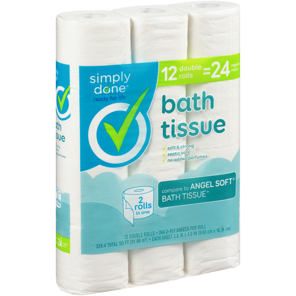Simply Done Bath Tissue Double Rolls HyVee Aisles Online Grocery