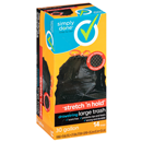 Simply Done Trash Bags, Stretch n Hold Drawstring, Large, 30 Gallon