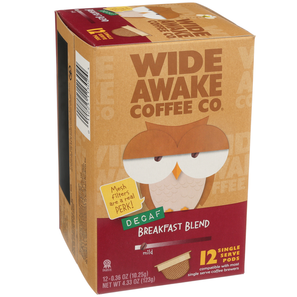 Wide Awake Coffee Co, Mild Roast, Decaf 