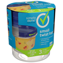 Simply Done 2Cup Small Twist Top Containers & Lids 3Ct