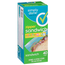 Simply Done Zipper Colorful Sandwich Bags