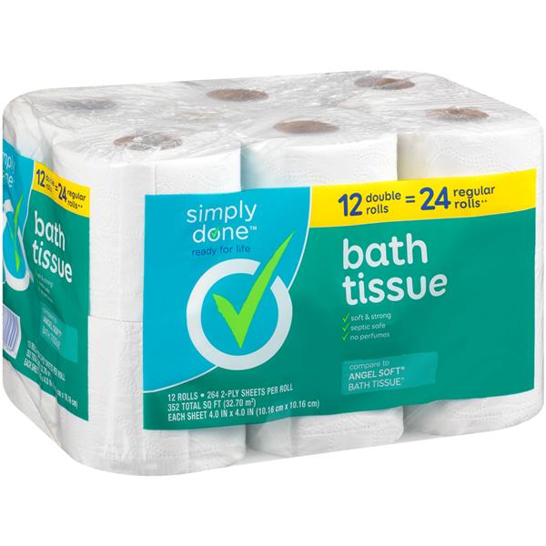 Simply Done Double Rolls Bath Tissue HyVee Aisles Online Grocery