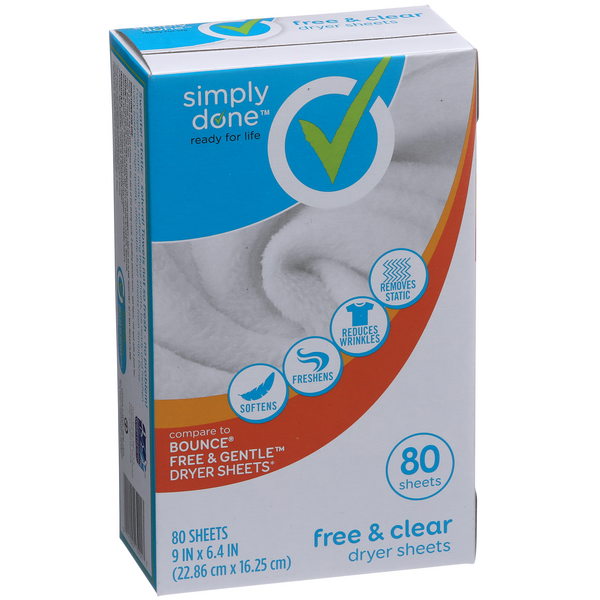 Simply Done Free & Clear Dryer Sheets HyVee Aisles Online Grocery