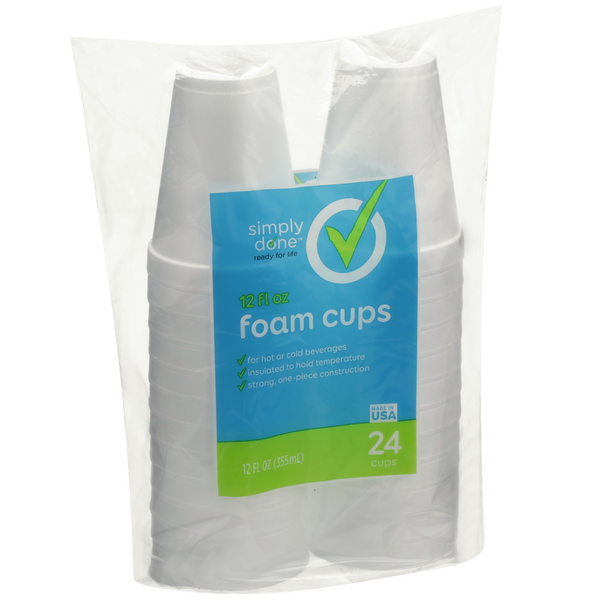 Styrofoam Cups (12 oz.) - 25 Count - Hanson Beverage Service