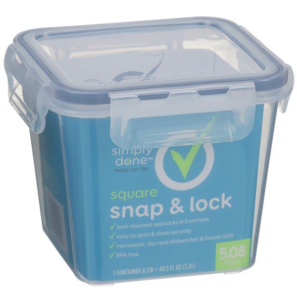 Simply Done 3-1/8 Cup Snap & Store Entree Containers & Lids 5Ct