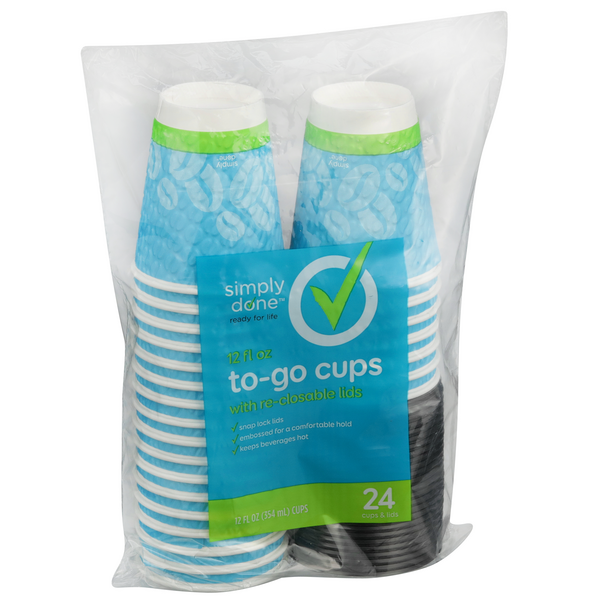 Simply Done 12 fl. oz. ToGo Cups with ReClosable Lids HyVee Aisles