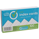 Simply Done 3x5 Index Cards, Ruled Front Plain Back