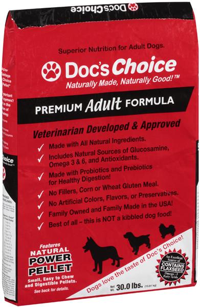 Doc s Choice Premium Adult Formula Dog Food Hy Vee Aisles Online