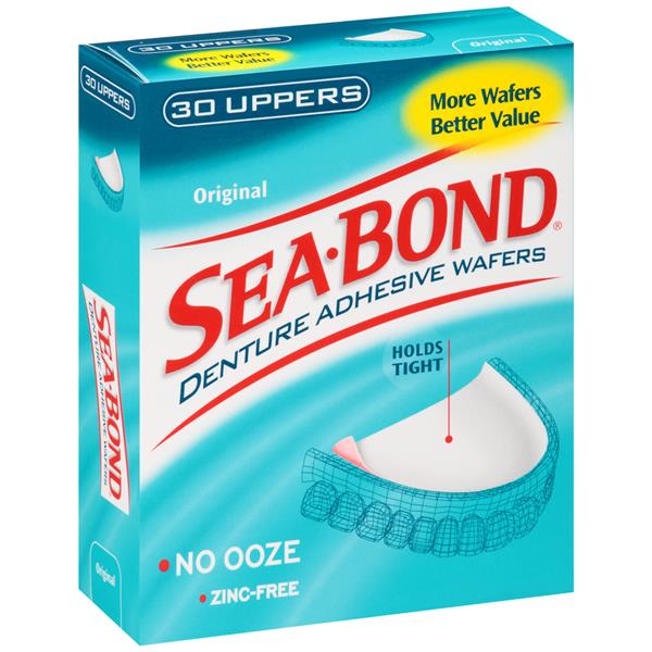 Sea-Bond Triple Action Upper Denture Original Adhesive Seals 30 ct