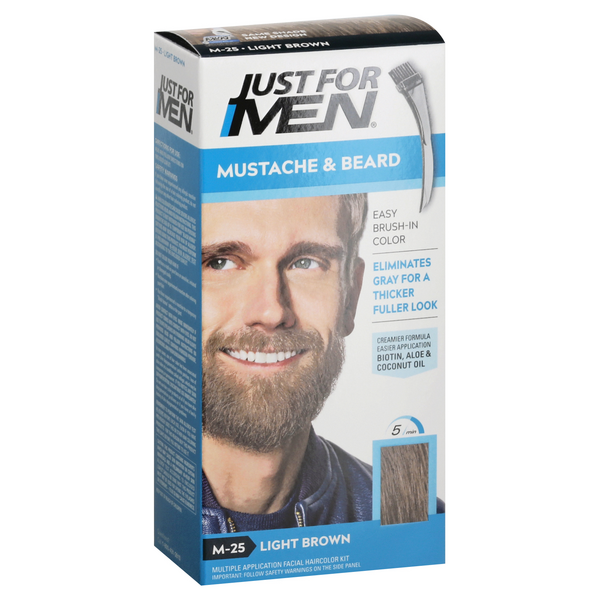 Just For Men Light Brown M-25 Mustache & Beard Hair Color | Hy-Vee ...