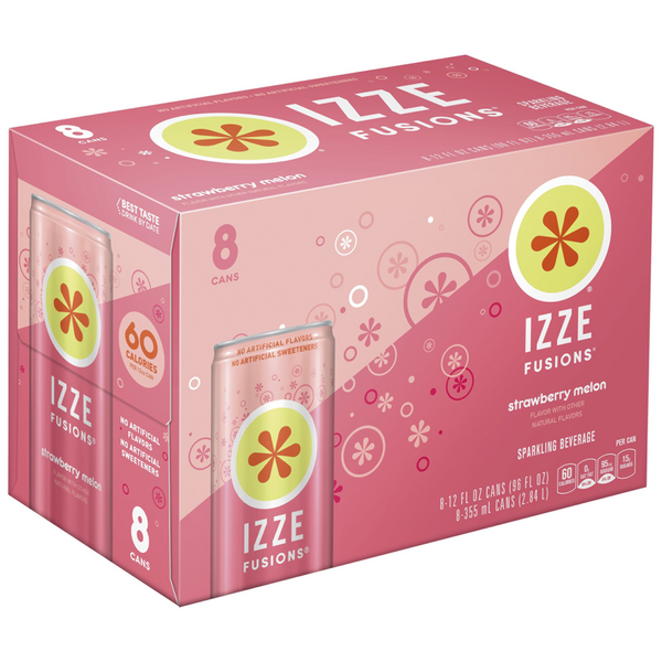 Izze Fusions Strawberry Melon Sparkling Beverage 8 Pack | Hy-Vee
