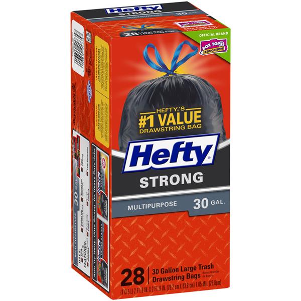 Hefty 30 Gallon Strong Multipurpose Drawstring Trash Bags HyVee