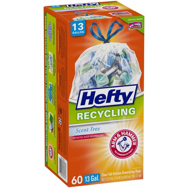 Hefty Clear Recycling Bag Scent Free 13 Gallon HyVee Aisles Online