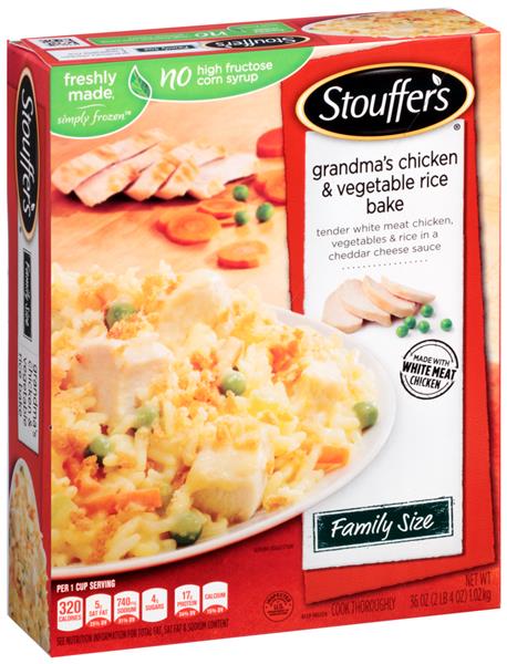 Stouffer's Family Size Grandma's Chicken & Vegetable Rice ...