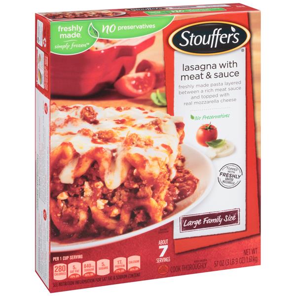 Stouffer's Lasagna with Meat & Sauce Large Family Size HyVee Aisles