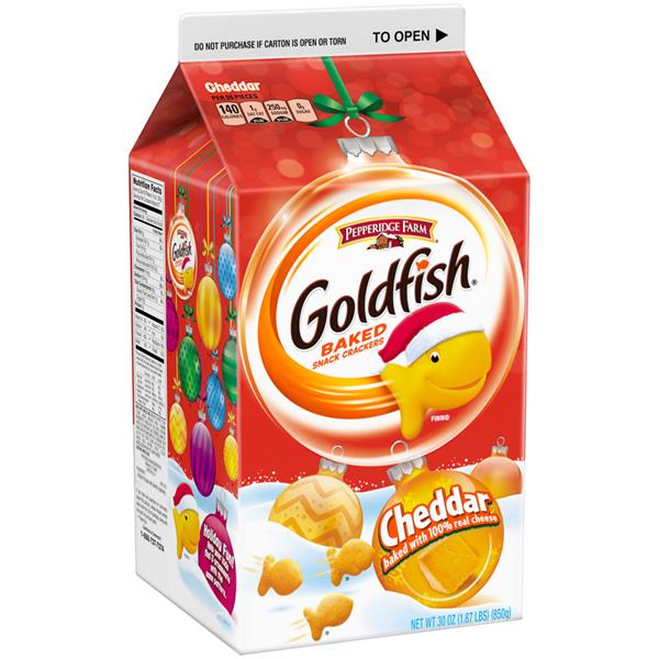 Pepperidge Farm Goldfish Cheddar Baked Snack Crackers Winter Box 