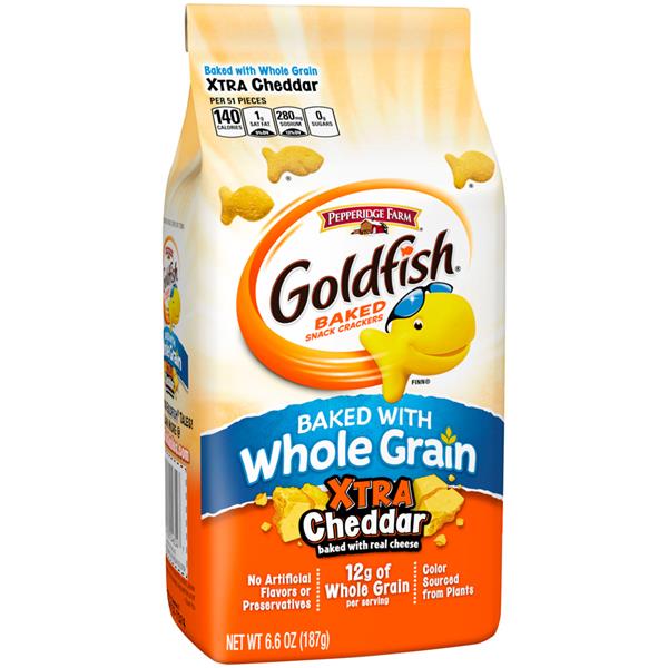 Pepperidge Farm Goldfish Baked With Whole Grain Xtra Cheddar Baked 