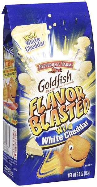 Pepperidge Farm Goldfish Flavor Blasted Wild White Cheddar Baked Snack ...