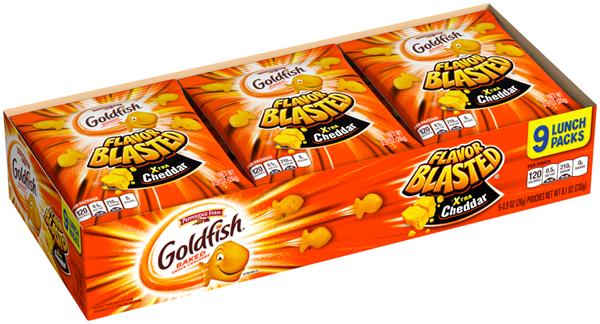 Pepperidge Farm Goldfish Lunch Packs Flavor Blasted Xtra Cheddar 9-.9 ...