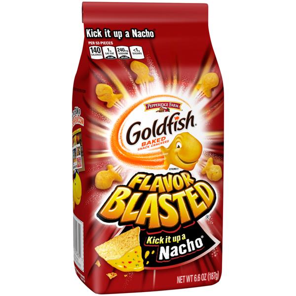 Pepperidge Farm Goldfish Flavor Blasted Kick It Up a Nacho Baked Snack ...