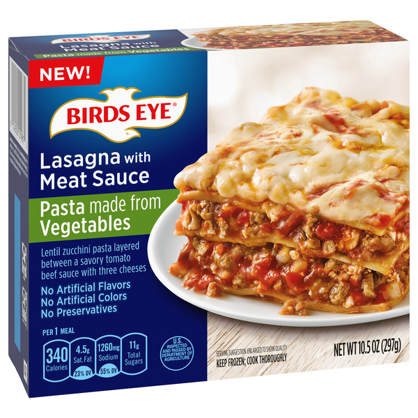 Birds Eye Lasagna with Meat Sauce Pasta Made From Vegetables HyVee