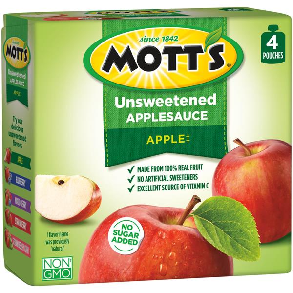Mott's No Sugar Added Applesauce 4pk | Hy-Vee Aisles ...
