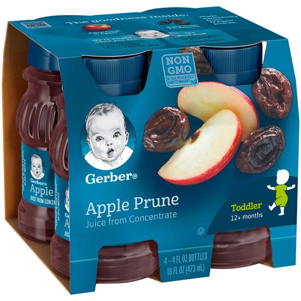 Gerber Nature Select 100% Apple Prune Juice 4 Pack | Hy-Vee Aisles