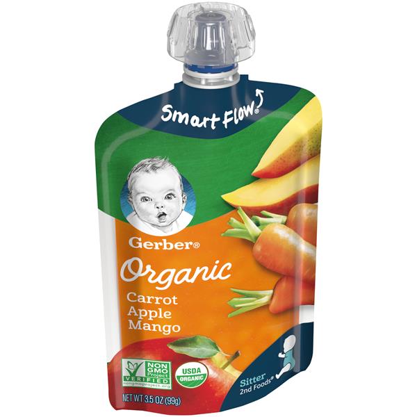 Gerber Organic 2nd Foods Carrot Apple & Mango | Hy-Vee Aisles Online ...