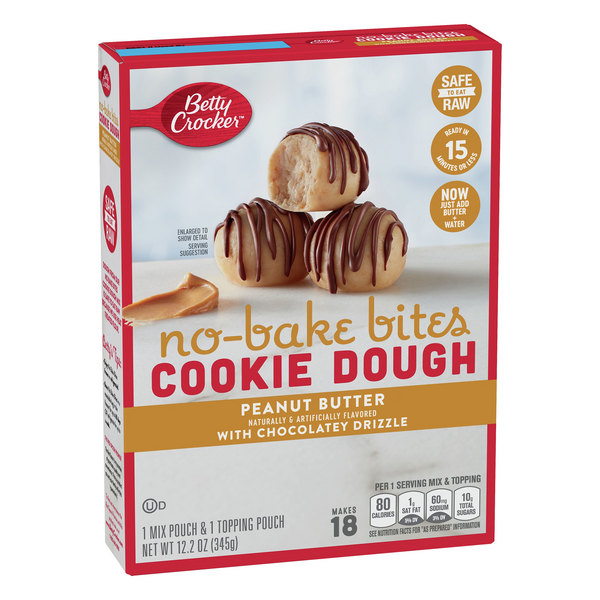Betty Crocker No Bake Cookie Dough Bites, Peanut Butter ...