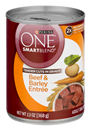 Purina ONE SmartBlend Natural, Tender Cuts in Gravy, Beef & Barley Entree