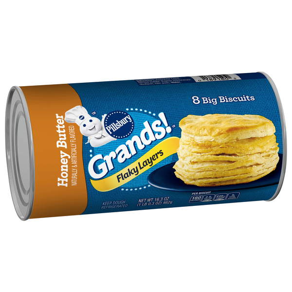 Pillsbury Grands! Flaky Layers Honey Butter Biscuits 8Ct | Hy-Vee ...