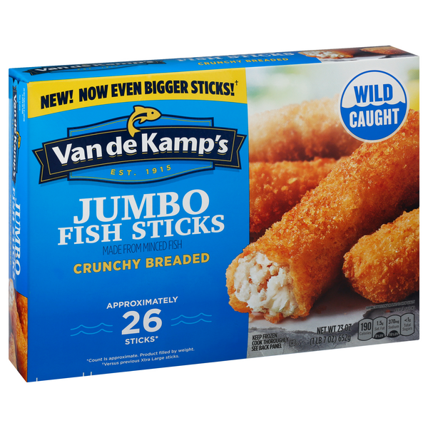 Van De Kamp's Jumbo Fish Sticks Crunchy Breaded 26Ct Hy