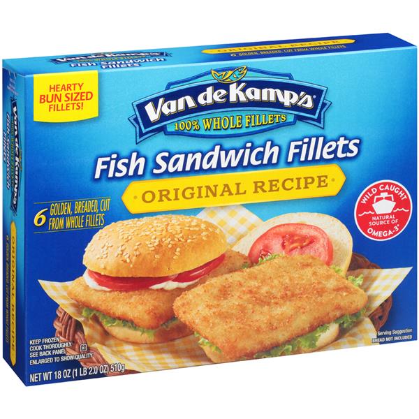 Van de Kamp's Original Recipe Fish Sandwich Fillets 6Ct HyVee Aisles