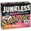 Junkless Granola Bars, Chewy, Drizzled, Birthday Cake, 6-1.1 oz Bars
