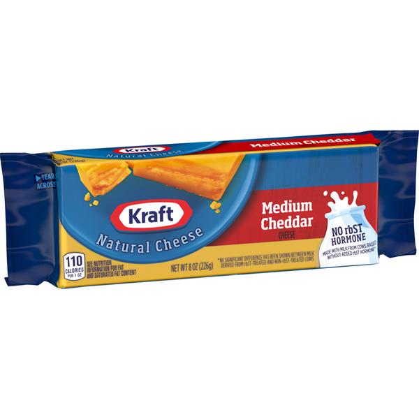 Kraft Medium Cheddar Cheese Brick HyVee Aisles Online Grocery Shopping
