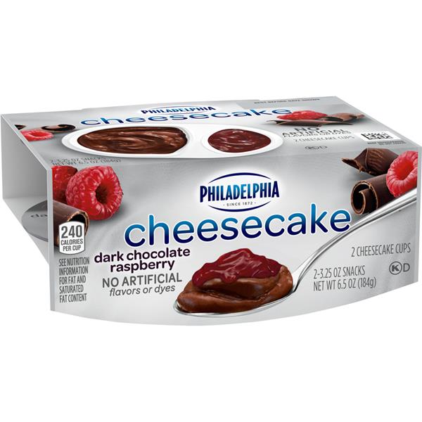 Philadelphia Dark Chocolate Raspberry Cheesecake Cups 2 3 5 Oz Hy 