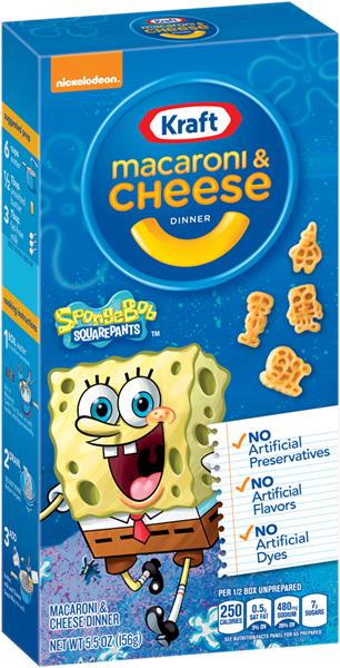 Kraft SpongeBob Shapes Macaroni & Cheese Dinner | Hy-Vee Aisles Online ...