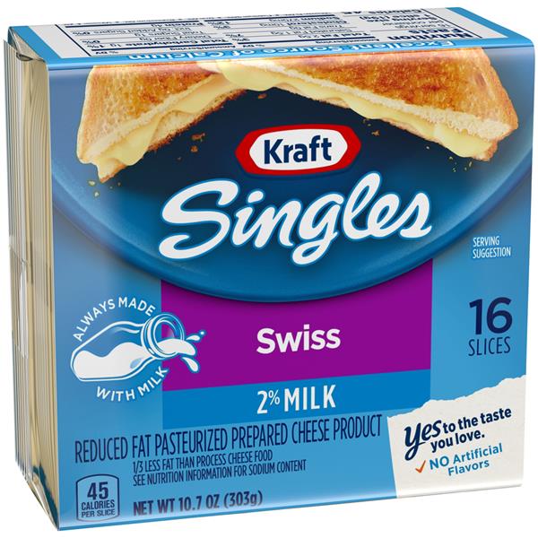 Kraft Singles 2 Milk Swiss Cheese Slices 16Ct HyVee Aisles Online
