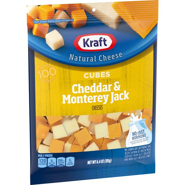 Kraft Natural Cheese Snacks Cheddar & Monterey Jack Cheese Cubes | Hy ...