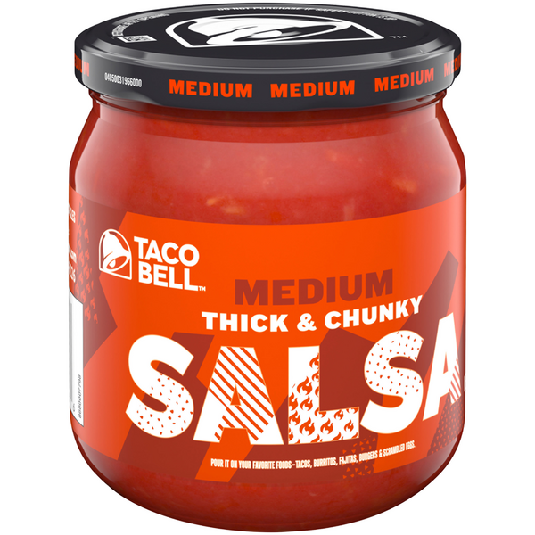 Taco Bell Mild Thick N' Chunky Salsa, 16 oz Jar 