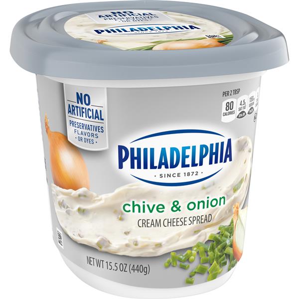 Philadelphia Chive & Onion Cream Cheese Spread HyVee Aisles Online Grocery Shopping