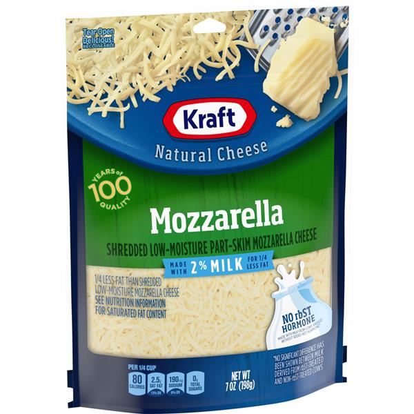 cheese made milk 2 with Mozzarella With   Made 2 Hy Kraft Milk Shredded Cheese