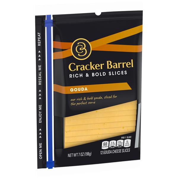 Cracker Barrel Gouda Cheese Slices HyVee Aisles Online Grocery Shopping