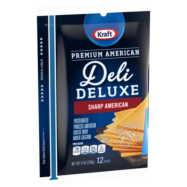 Kraft Deli Deluxe Sharp American Cheese Slices 12 Slices HyVee