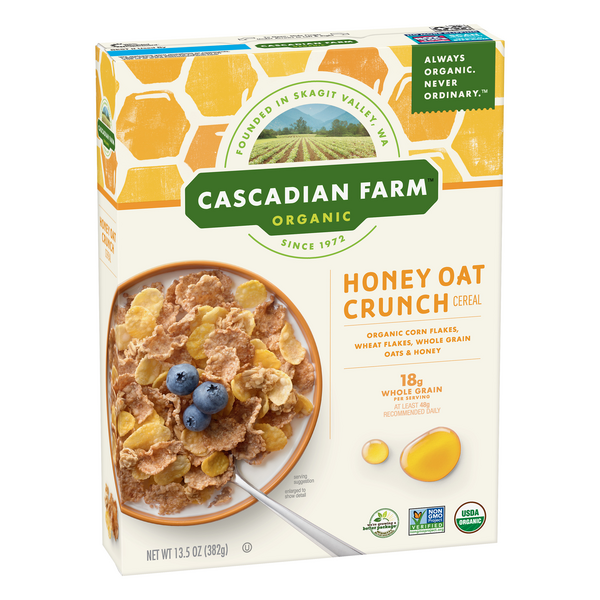 Cascadian Farm Organic Honey Oat Crunch Cereal HyVee Aisles Online Grocery Shopping