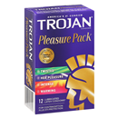 Trojan Pleasure Pack Twisted/Her Pleasure/Intense/Warming Lubricated Latex Condoms